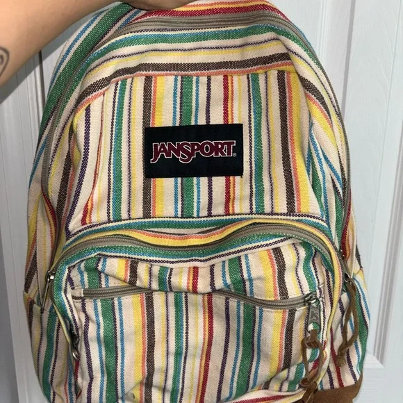 Jansport | Bags | Jansport Colorful Striped Backpack | Poshmark display picture 2